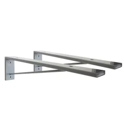 Mob-in - Hangend Badkamermeubelblad - Will - Grijs - Met Hoeksteunen - 120 Cm