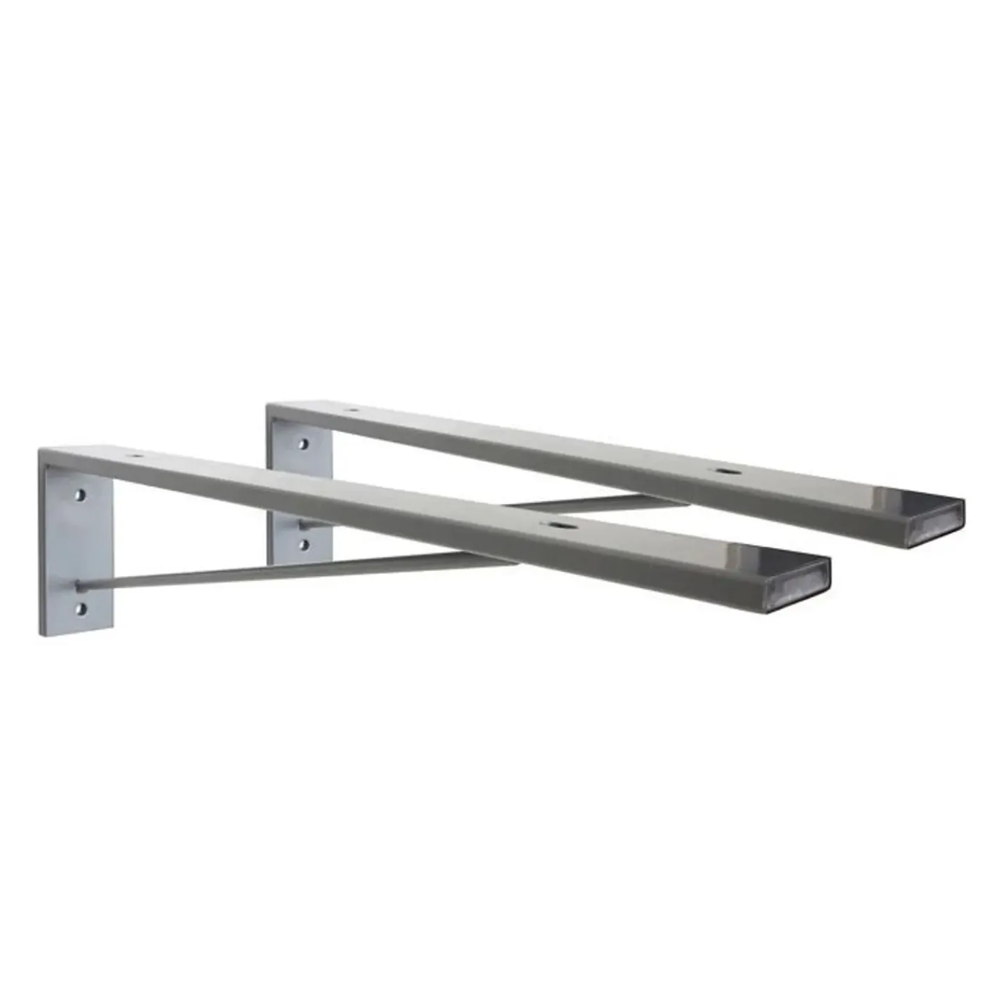 Mob-in - Hangend Badkamermeubelblad - Will - Grijs - Met Hoeksteunen - 120 Cm