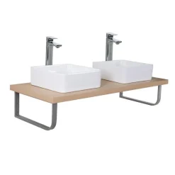 Mob-in - Hangend Wastafelblad - Will - Eikendecor - 120 Cm X 49 Cm X 3,8 Cm