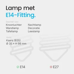 Modee Halogeenlamp E14 - 42w 624lm 2700k - Warm Wit Licht - Dimbaar - Kaarslamp C37 - 1 Stuk