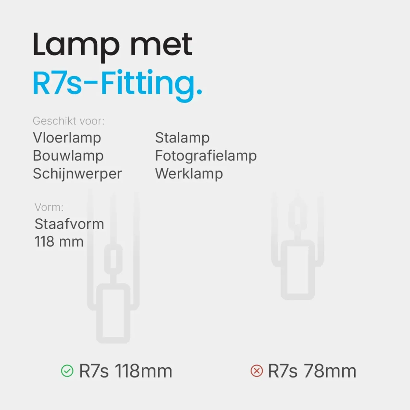 Modee Halogeen Staaflamp R7s - 400w 8600lm 2700k - Warm Wit Licht - Dimbaar - Buislamp - 2 Stuks