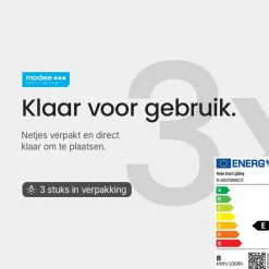 Modee Led Lamp E27 - 8w 1055lm 2700k - Warm Wit Licht - Vervangt 70w - Dimbaar - Globe - 3 Stuks