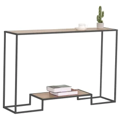 Moderne Console 2 Niveaus Eiken Decor L120cm
