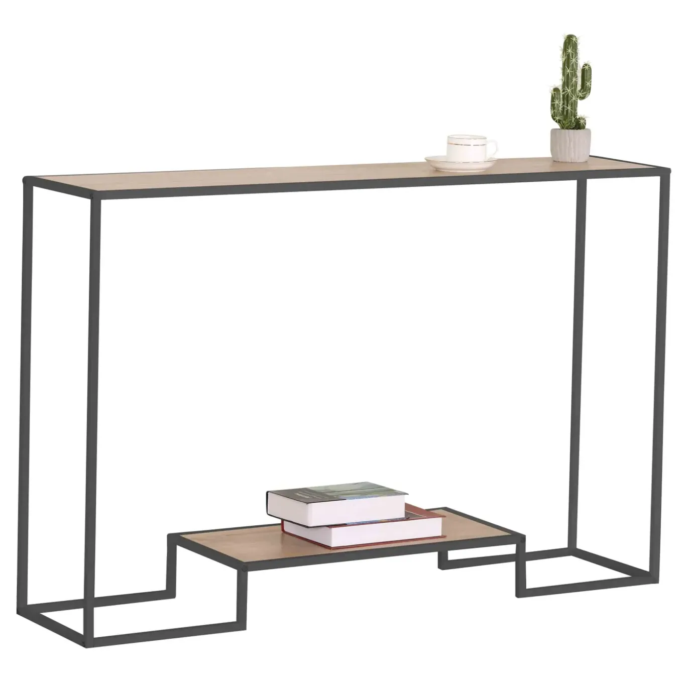 Moderne Console 2 Niveaus Eiken Decor L120cm