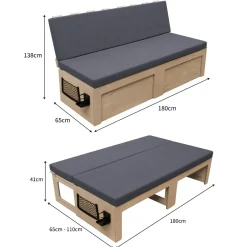 Monster Shop Camperbus Slaapbank - Uitschuifbaar Bed -