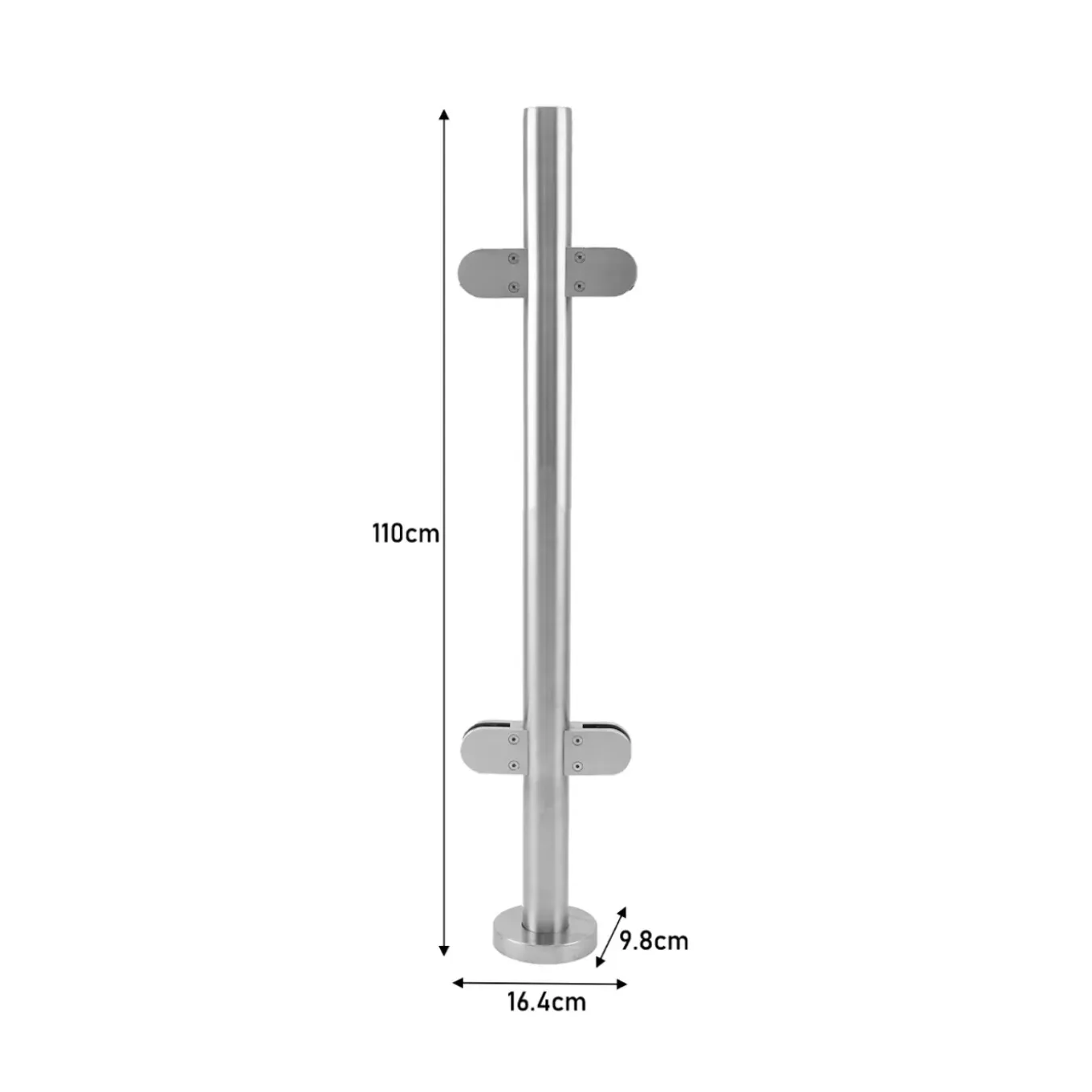 MonsterShop 110cm tussenbaluster- Roestvrij staal