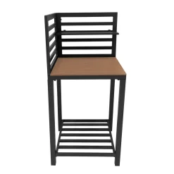Monster Shop Monstershop 3-delige Buitenkeuken - Aluminium & Hout - Grijs - Rvs Spoelbak