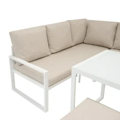 Monstershop Loungeset - Wit - Aluminium - L-vormig