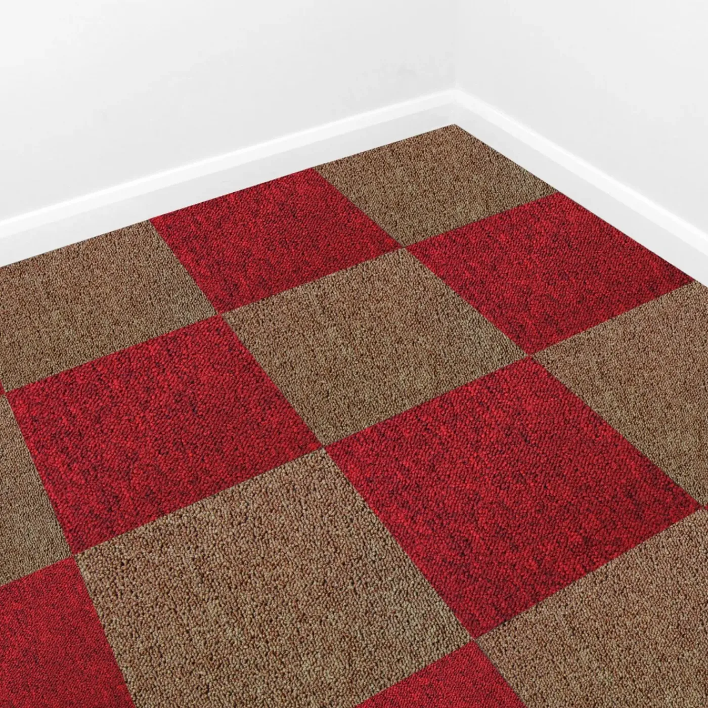 Monster Shop Monstershop - Tapijttegel - Rood en Zand - 5 mm - 40 stuks - 10 m²