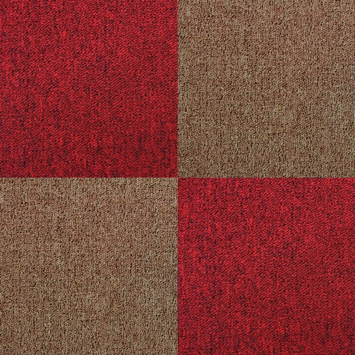 Monster Shop Monstershop - Tapijttegel - Rood en Zand - 5 mm - 40 stuks - 10 m²