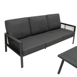 Monstershop Tuinset - Antraciet Grijs - Aluminium - 4-delig