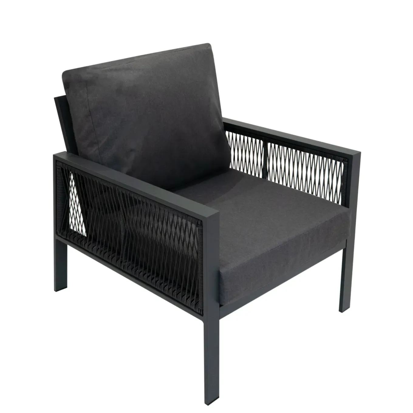 Monstershop Tuinset - Antraciet Grijs - Aluminium - 4-delig