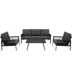 Monstershop Tuinset - Antraciet Grijs - Aluminium - 4-delig