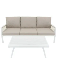 Monstershop Tuinset - Wit - Aluminium - 4-delig
