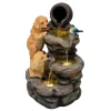 Monster Shop Monstershop Waterornament Canine Creek - Polyresin - Led - Elektrisch