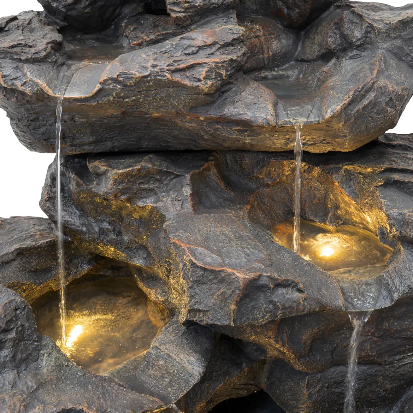 Monster Shop Monstershop Waterornament Rustic Rapids - Polyresin - Led - Elektrisch