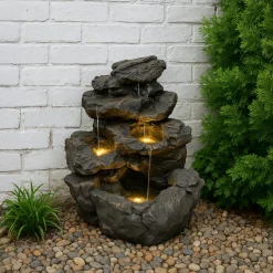 Monster Shop Monstershop Waterornament Rustic Rapids - Polyresin - Led - Elektrisch