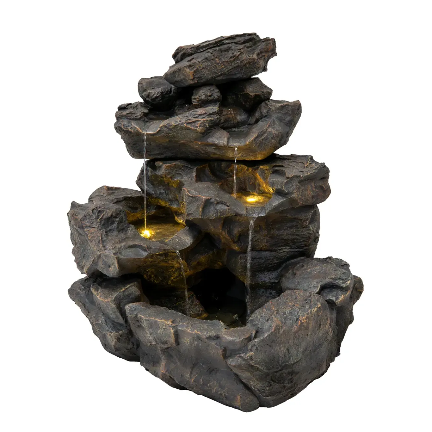 Monster Shop Monstershop Waterornament Rustic Rapids - Polyresin - Led - Elektrisch