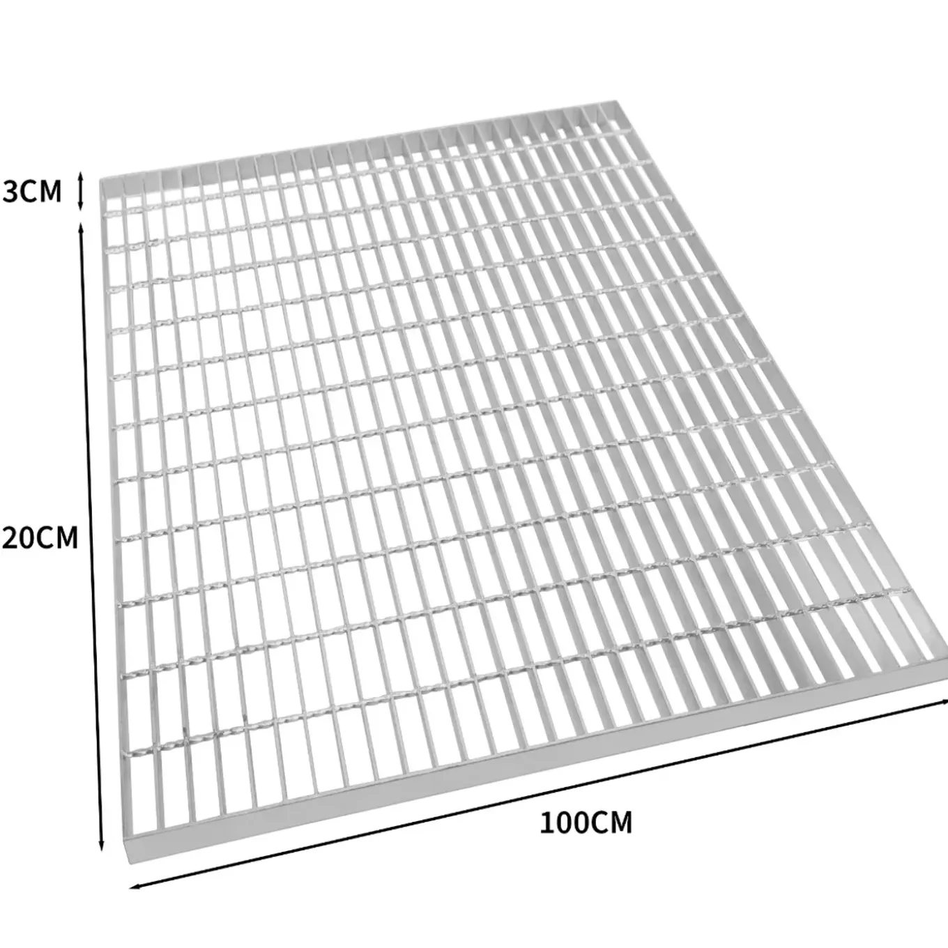 Monstershop 1200 x 1000 x 30 mm Galvaniseerde Rooster Vloerpaneel - Zware