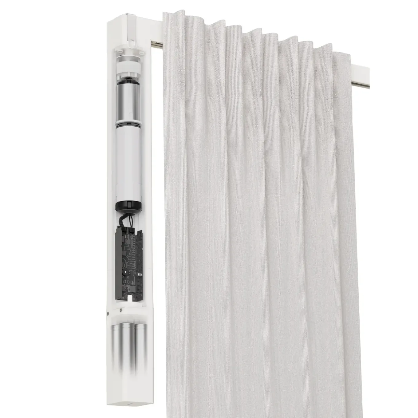 Motionblinds Gordijnrail Smart Wit 200cm Centrale Opening