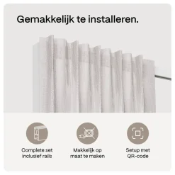 Motionblinds Gordijnrail Smart Wit 160cm Centrale Opening