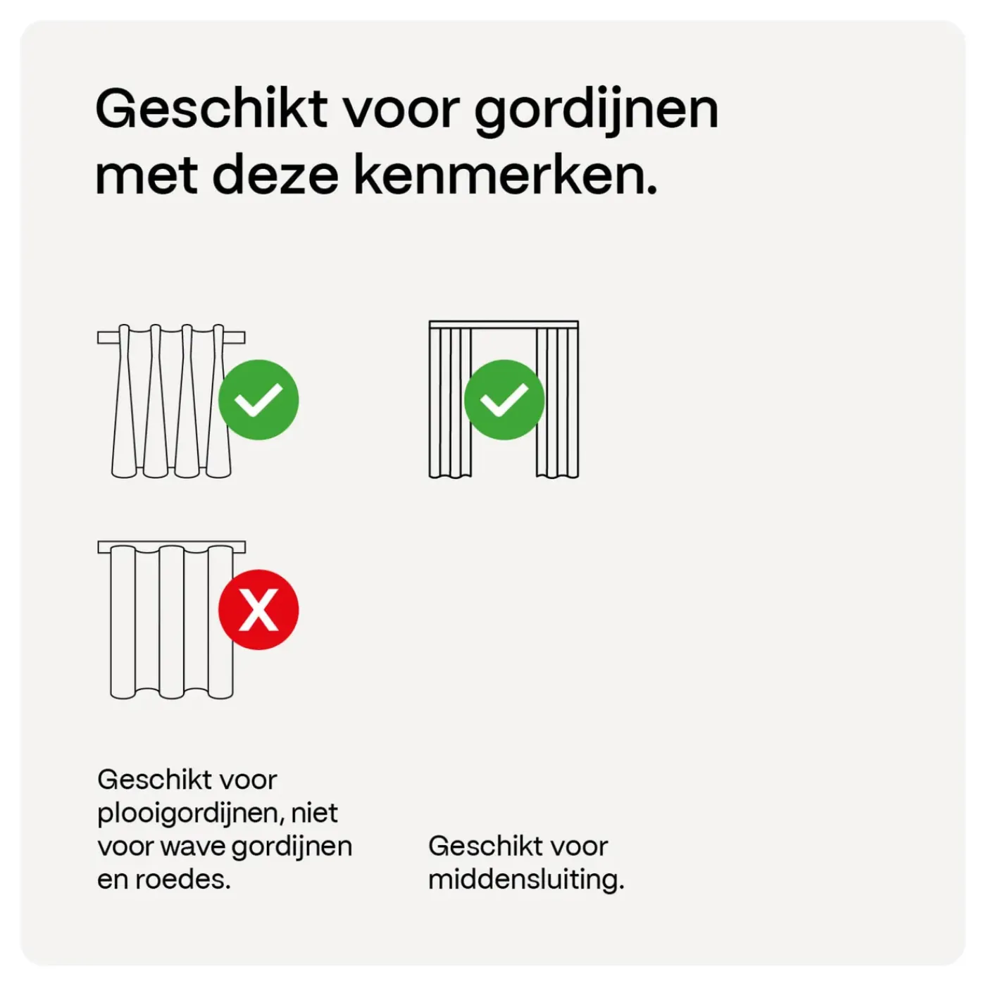 Motionblinds Gordijnrail Smart Wit 160cm Centrale Opening