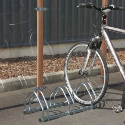 Mottez fietsenrek 3 fietsen face-to-face metaal grijs Ø30mm
