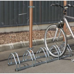 Mottez fietsenrek voor 5 fietsen face-to-face metaal grijs Ø30mm