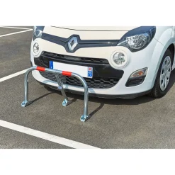Mottez opklapbare parkeerbeugel metaal grijs/rood Ø38mm