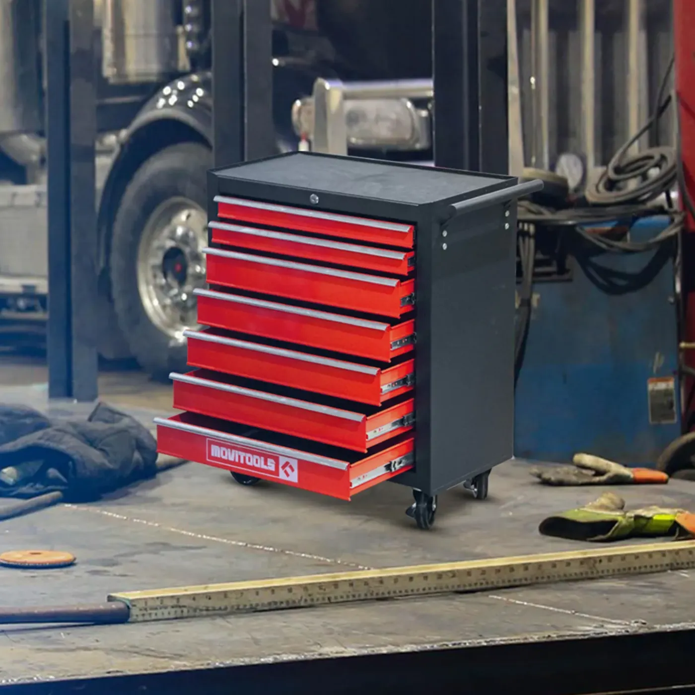 MOVITOOLS - Metalen Werkplaatswagen 7 Laden -