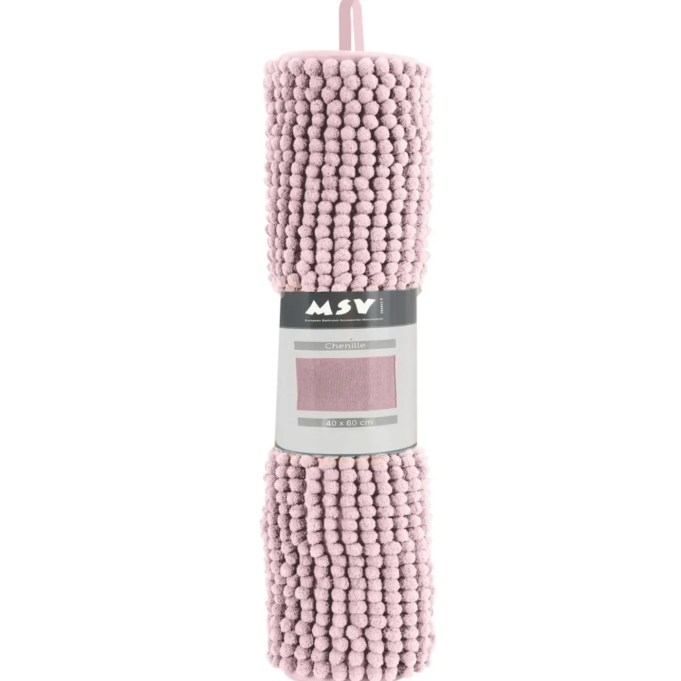 MSV Badkamerkleed/badmat Tapijtje - Lichtroze - 40 X 60 Cm