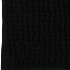 MSV Badkamerkleed/badmat Voor Op De Vloer - Zwart - 60 X 90 Cm