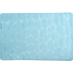 MSV Badkamerkleedje/badmat - Kiezel - Vloer - Lichtblauw - 50 X 80cm