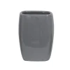 MSV 3-delige badkameraccessoireset keramiek Classic - Donkergrijs