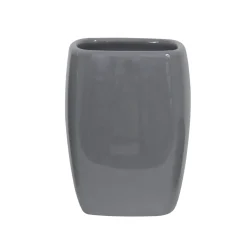 MSV 3-delige badkameraccessoireset keramiek Classic - Donkergrijs