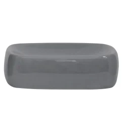 MSV 3-delige badkameraccessoireset keramiek Classic - Donkergrijs