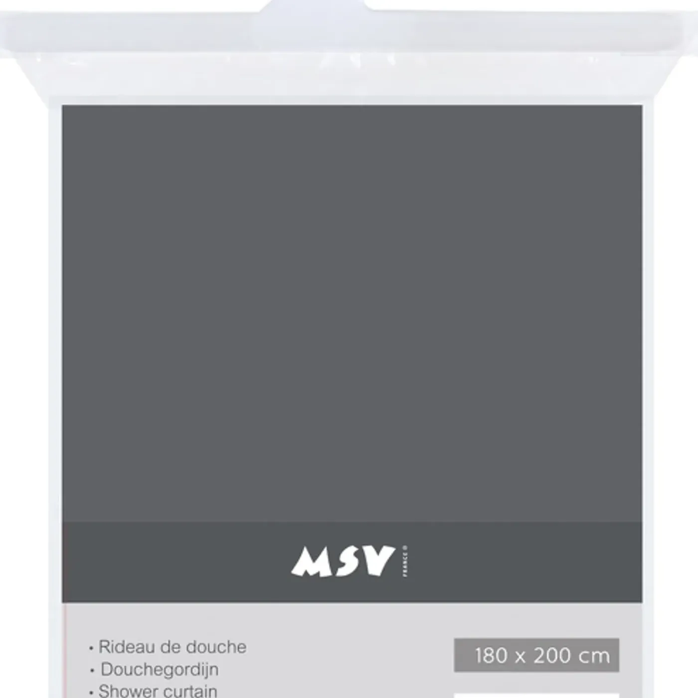 MSV douchegordijn 180cm grijs