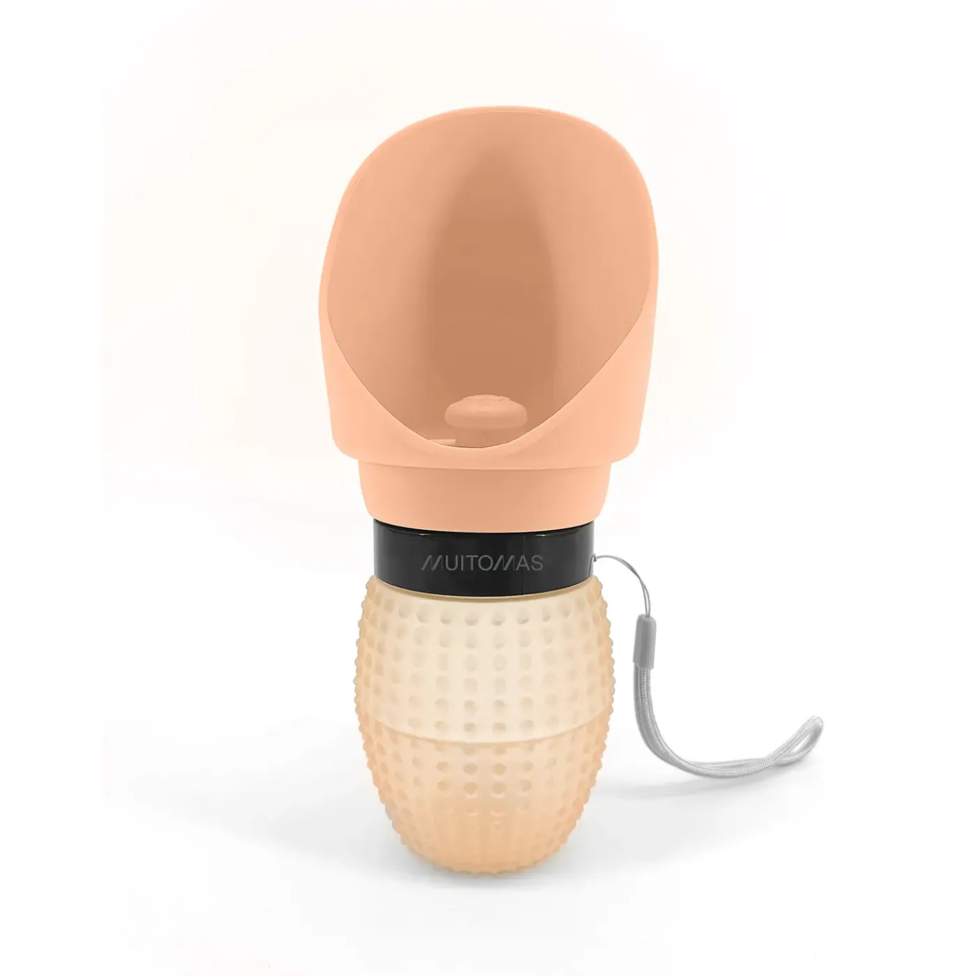 Muitomas Drinkfles Huisdier Siliconen 350ml Peach Fuzz