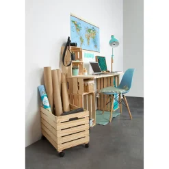 Overig Multifunctionele opbergkrat CREABOX in massieve den. 50X35X35cm