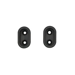 SPACEO Muursteun - Gesloten ovaal 30x15mm - Kunststof Zwart - Set van 2