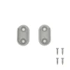 Muursteun Spaceo - Open ovaal 30x15mm - Kunststof Grijs - Set van 2