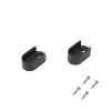 SPACEO Muursteun - Open ovaal 30x15mm - Kunststof Zwart - Set van 2