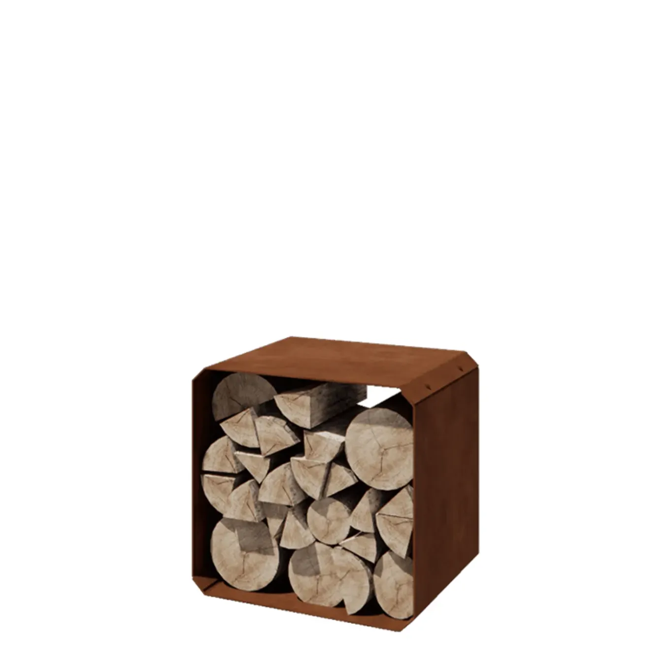 MySteel - Cortenstaal Houtopslag - Colorado Stuks - 80x40x80cm - Roestkleur