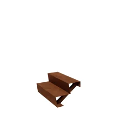 Mysteel - Cortenstaal Tuintrap - 2-trede - 48 X 80 X 34 Cm