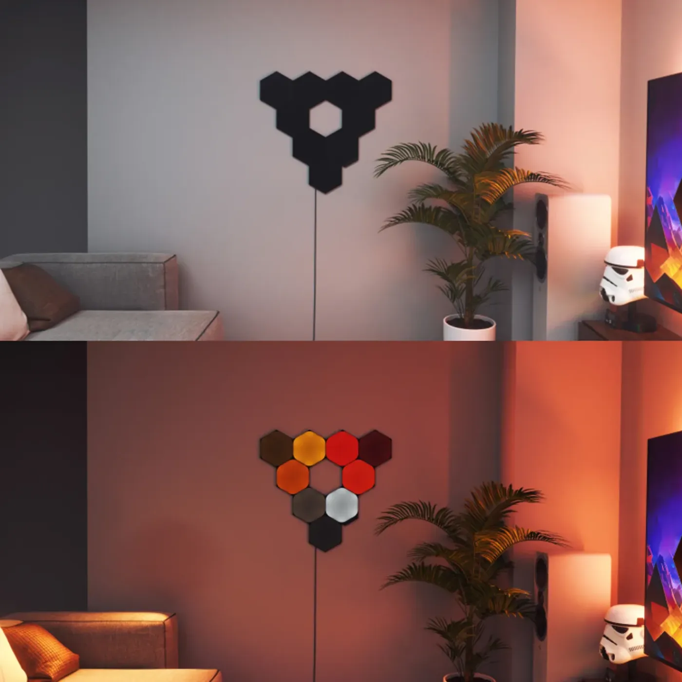 Nanoleaf Lichtpaneel Shapes Ultra Black Shapes 9-pack Startpakket (Hexagon)