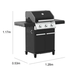 NATERIAL Gasbarbecue Kenton II - 3 Branders - 14kW