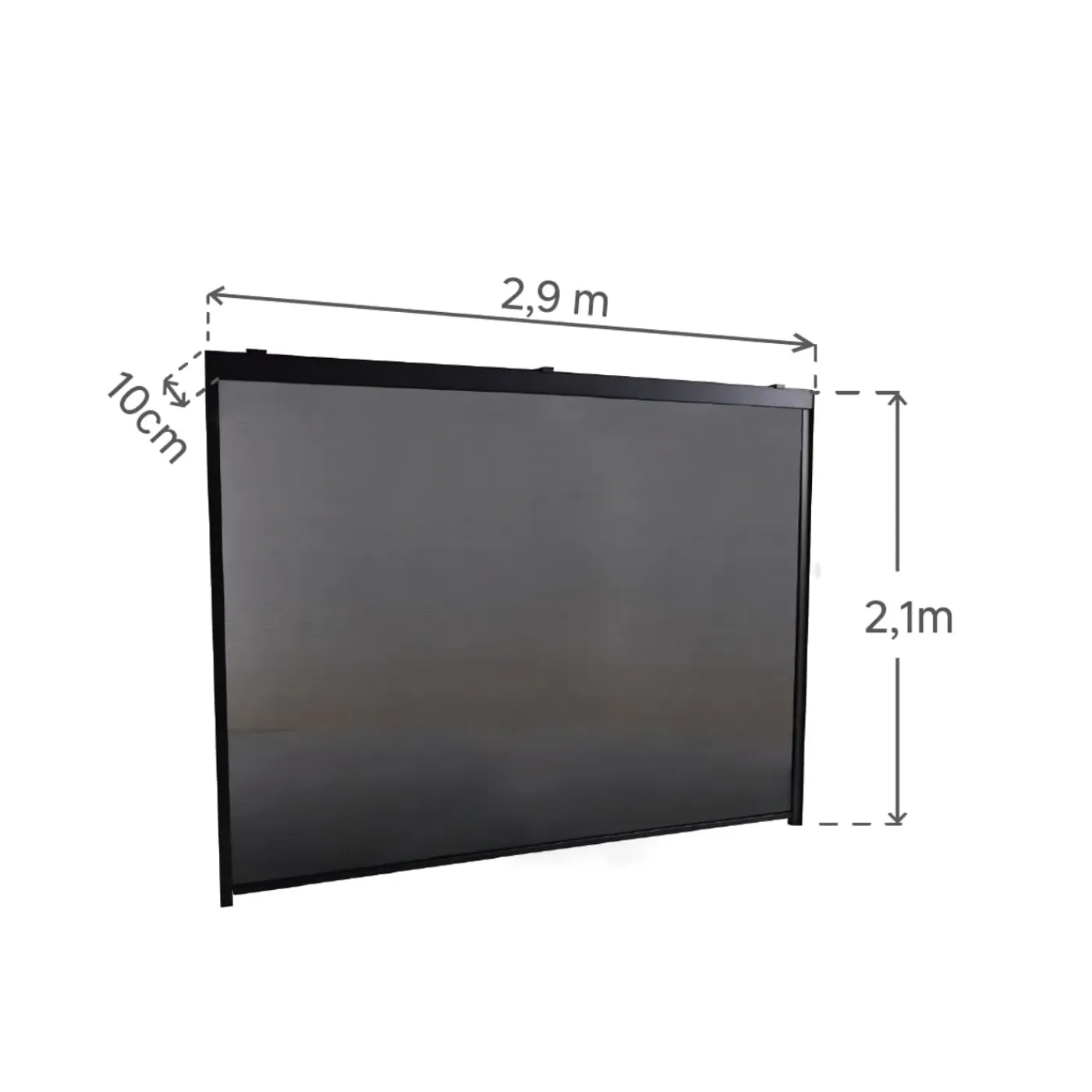 NATERIAL privacyscherm Clima voor Pergola Clima donkergrijs 300cm