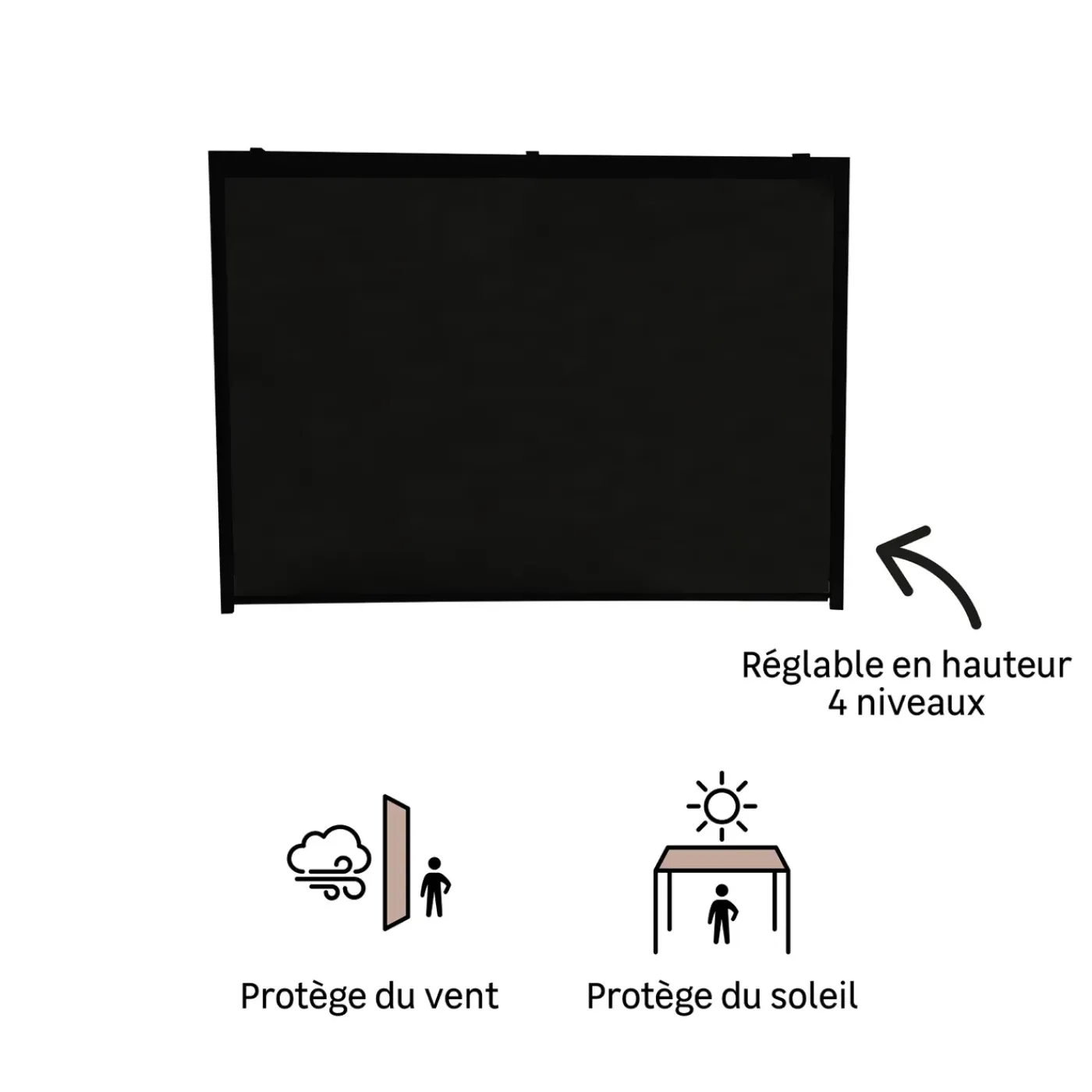 NATERIAL privacyscherm Clima voor Pergola Clima donkergrijs 300cm