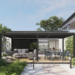 NATERIAL privacyscherm Clima voor Pergola Clima donkergrijs 300cm