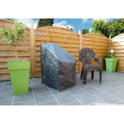 Nature beschermhoes voor gestapelde stoelen PE 100 g/m² antraciet 110x68x68cm